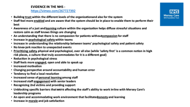 Evidence in NHS